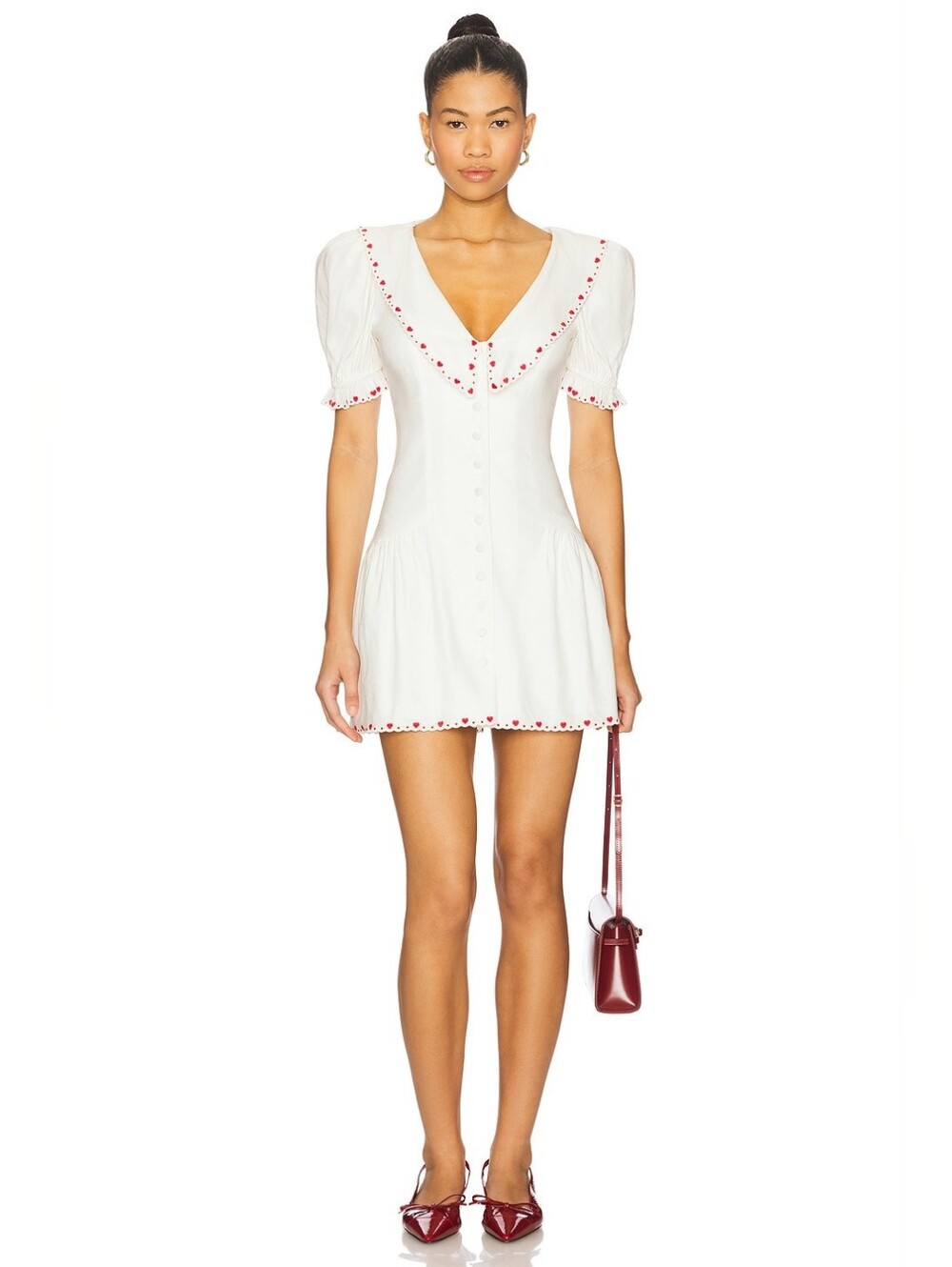 MAJORELLE Anita Mini Dress In Ivory Small